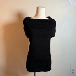 H&M Elegant Black Women's Short Sleeve Off The Shoulder Sweater Top Size XS